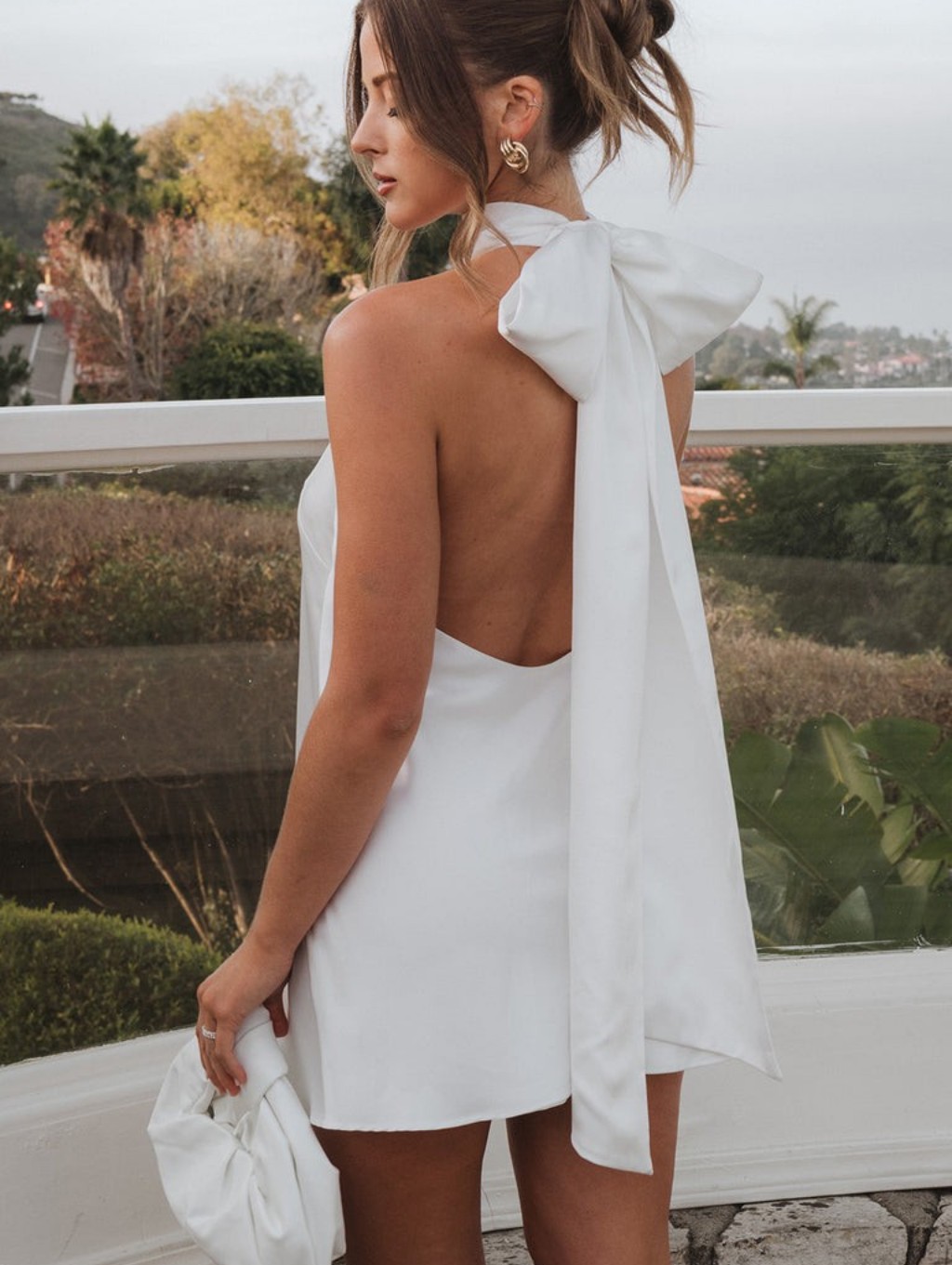 Show Me Your Mumu White Halter Mini Dress Size Small